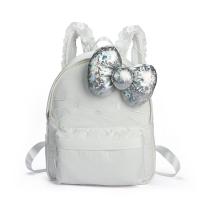 HELLO KITTY 凯蒂猫 花边背带蝴蝶结挂饰双肩包 白色