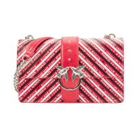 Pinko 单肩大号红黑条纹燕子包1P21BV Y5FA RZB