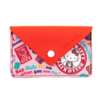 【暑假出行必备】Hello Kitty凯蒂猫 凯蒂猫印章花色英文印花女士手提包 玫红色