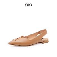 ＡＩＴＡ粉红色羊皮革女士后空鞋