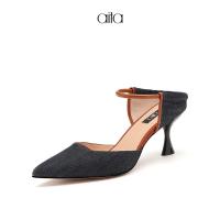 AITA织物女士深蓝色浅口单鞋