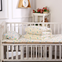 美诺辰 全棉纱布婴童七件套 纯棉幼儿园童床多件套被芯可水洗 60x135cm