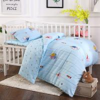 美诺辰 全棉印花婴童六件套幼儿园被子儿童被子婴儿被子婴儿床套件正反两面用 整张棉花填充 可水洗