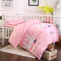 美诺辰家纺 全棉印花婴童三件套 床上用品婴儿床套件幼儿园棉被套件三件套（不含芯）