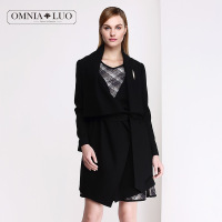 欧柏兰奴专柜中长款风衣外套女士毛呢大衣女