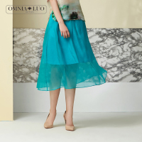 商场同款欧柏兰奴新款桑蚕丝A字裙蓬蓬裙半身裙