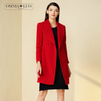 欧柏兰奴秋冬新款羊毛呢大衣中长款女士风衣外套