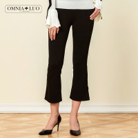 商场同款欧柏兰奴新款黑色高腰通勤职业喇叭裤西装裤长裤