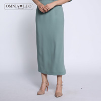 商场同款欧柏兰奴新款高腰长款侧开叉半身裙一步裙女