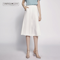 商场同款欧柏兰奴新款OL职业通勤高腰阔腿裤短裤裤裙女