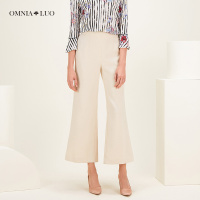 商场同款欧柏兰奴新款OL职业通勤高腰阔腿裤西装裤长裤女