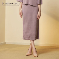 欧柏兰奴秋冬新款纯色修身H型中长款半身裙长裙女
