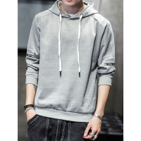 三弦(LA CORDE)2019春秋装新款套头连帽男潮流卫衣LA-MYY-3934