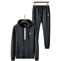 三弦(LA CORDE)跑步运动套装男新款春季连帽套头两件套时尚青年修身休闲套装 LA-YC-9067