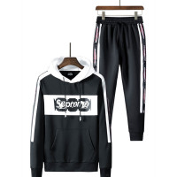 三弦(LA CORDE)跑步运动套装男新款春季连帽套头两件套时尚青年修身休闲套装 LA-YC-9069