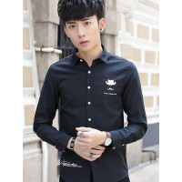 三弦 2019春秋季新款长袖衬衫男韩版潮流休闲上衣JU-CS-S30