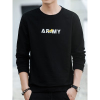 庄吉 2019春秋季新款男式卫衣男圆领个性简约时尚潮流上衣JU-SY-6803