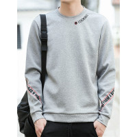 庄吉 2019春秋新款男士韩版长袖男式圆领套头运动卫衣JU-SY-6809