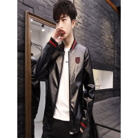 庄吉 2019春季新款皮衣男外套韩版时尚休闲PU皮夹克男JU-QZQ-8361