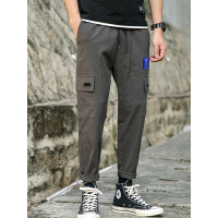 庄吉 2019春秋季韩版运动哈伦裤工装裤男休闲长裤九分裤JU-CH-105