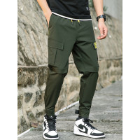 庄吉 2019春秋工装裤束脚裤男士休闲裤男韩版潮流运动裤JU-CH-108