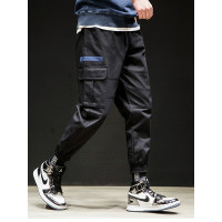 三弦(LA CORDE)2019春秋季新款男士韩版潮流休闲工装束脚裤男LA-K03