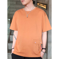 三弦 2019年夏季男士新款短袖t恤 宽松圆领男生韩版潮流男装上衣 LA-MD-9101