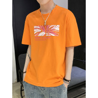 三弦(LA CORDE)2019夏季新款短袖男士t恤潮牌韩版休闲印花上衣LA-MD-9170