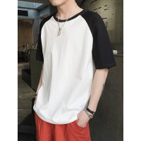 三弦(LA CORDE)2019新款韩版短袖t恤男夏季圆领休闲体恤上衣LA-MD-9178