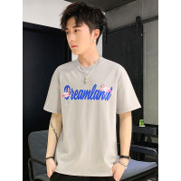 三弦(LA CORDE)2019新款短袖男士t恤夏季圆领韩版休闲上衣LA-MD-9120