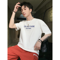 三弦(LA CORDE)夏季男土短袖T恤潮流青少年学生帅气五分袖T恤宽松潮牌LA-MD-9161