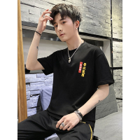 三弦(LA CORDE)男士短袖t恤潮牌休闲装男个性宽松潮流上衣时尚嘻哈百搭青年男装LA-MD-9165