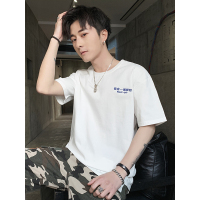 三弦(LA CORDE)2019夏季韩版潮流半袖修身男士短袖t恤圆领体桖夏装潮牌男装上衣LA-MD-9136