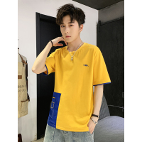 三弦(LA CORDE)夏季男士短袖t恤2019新款韩版潮流宽松半袖学生的体恤百搭上衣服LA-MD-9187