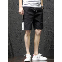 三弦(LA CORDE)2019夏季新款休闲短裤男士韩版潮流大码直筒运动沙滩裤LA-AFS-901