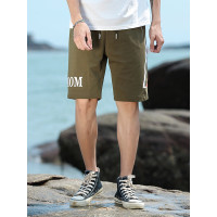 三弦(LA CORDE)2019夏季新款男印花短裤韩版潮流休闲五分沙滩运动裤LA-CH-110