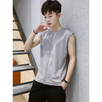 三弦(LA CORDE)夏季无袖t恤男士韩版潮流夏季背心薄款上衣男装2019新款休闲夏装LA-MMY-1001