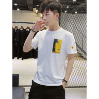 三弦(LA CORDE)2019短袖t恤男夏季新款圆领打底衫男装半袖衣服潮流印花体恤上衣LA-MMY-1011