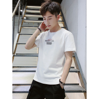 三弦(LA CORDE)2019夏季新款短袖t恤男士印花圆领打底衫半袖上衣服学生潮流体恤LA-MMY-2025