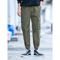 庄吉 2019春秋季新款男士休闲裤韩版潮流运动束脚工装裤男JU-DD-G02