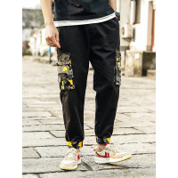 庄吉 2019春秋季新款男士九分休闲裤韩版潮流宽松工装运动长裤男JU-DD-G07