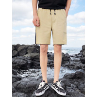 三弦(LA CORDE)2019夏季新款港风潮牌直筒五分沙滩裤运动休闲短裤LA-MBS-901