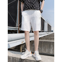 庄吉 2019男士夏季新款休闲五分裤短裤韩版潮流松紧腰系带直筒裤运动沙滩裤JU-YC-9112