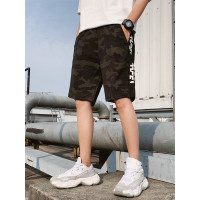 庄吉 2019夏季男士韩版潮流迷彩新款五分短裤休闲裤大裤衩运动沙滩裤JU-YC-9150