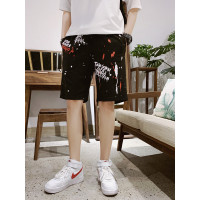 庄吉 2019新款夏季男五分裤休闲短裤韩版潮牌印花时尚运动沙滩裤JU-YC-9110