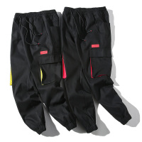 庄吉裤子男士韩版潮流秋季潮牌直筒宽松小脚九分裤运动束脚休闲工装裤JU-TCK9102