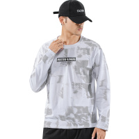 三弦(LA CORDE)男士长袖T恤潮流秋装打底衫纯棉纯色秋衣上衣服纯白圆领体桖薄款LA-MD8902