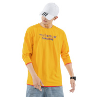 三弦(LA CORDE)卫衣男士t恤2019新款春秋休闲男装潮牌宽松上衣服圆领打底衫潮牌LA-MD9602