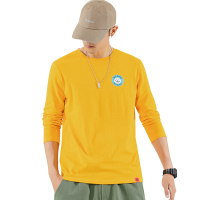 三弦(LA CORDE)男装长袖t恤中国风宽松上衣服秋装男韩版潮流休闲打底衫LA-MD9612