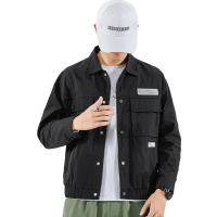 三弦(LA CORDE)男士夹克新款2019韩版潮流ins休闲工装衣服百搭修身上衣外套潮牌LA-MD9671